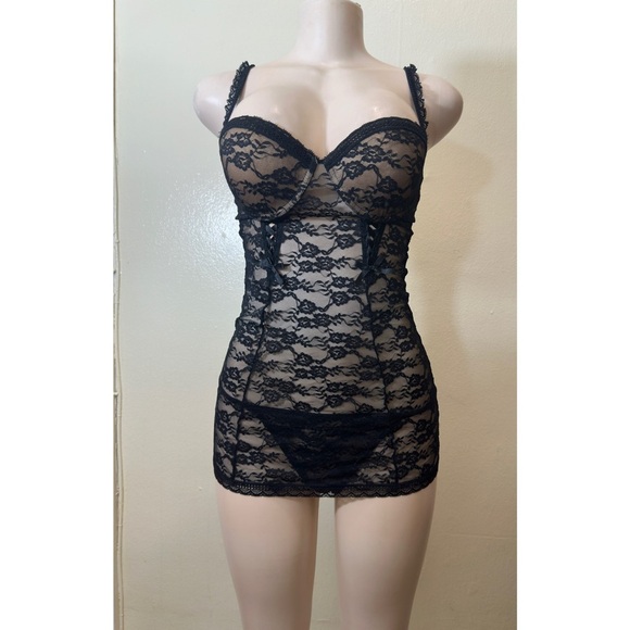 NWT Adore Me Black Lace Chemise - Picture 2 of 12